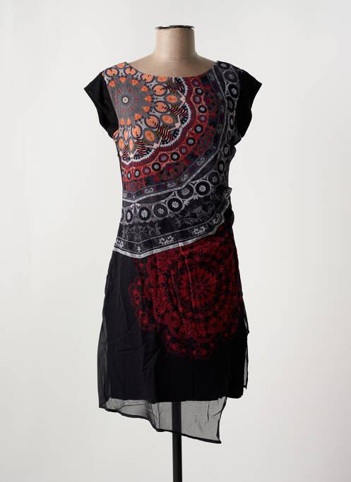 Robe mi-longue noir DESIGUAL pour femme