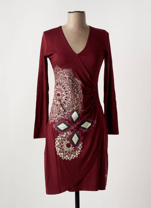 Robe mi-longue rouge DESIGUAL pour femme