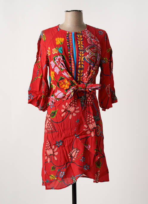 Robe mi-longue rouge DESIGUAL pour femme