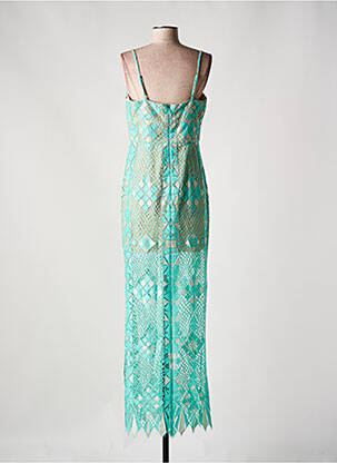 Robe longue coupe cintrée fines bretelles vert BCBGMAXAZRIA femme