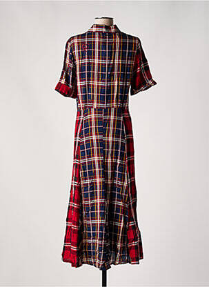 Robe longue manches courtes manches courtes rouge DESIGUAL femme