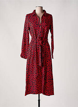 Robe mi-longue manches longues manches longues rouge SALSA femme