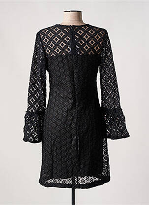 Robe courte fermeture zippée au dos manches longues noir DESIGUAL femme