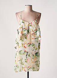 Robe mi-longue imprimé fantaisie sans manche beige SALSA femme