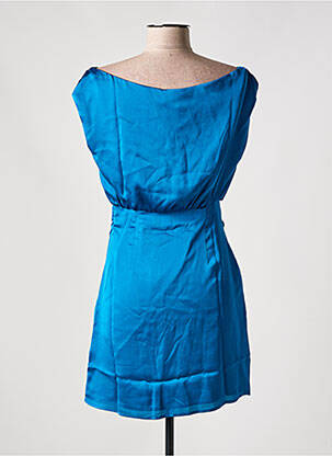 Robe courte manches courtes manches courtes bleu GUESS femme