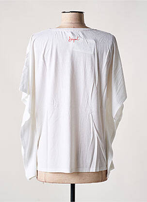 T-shirt sérigraphie manches 3/4 blanc DESIGUAL femme
