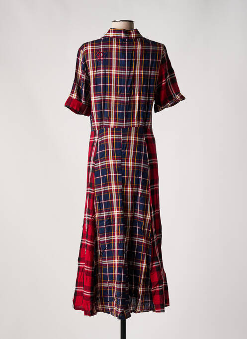Robe longue manches courtes manches courtes rouge DESIGUAL femme