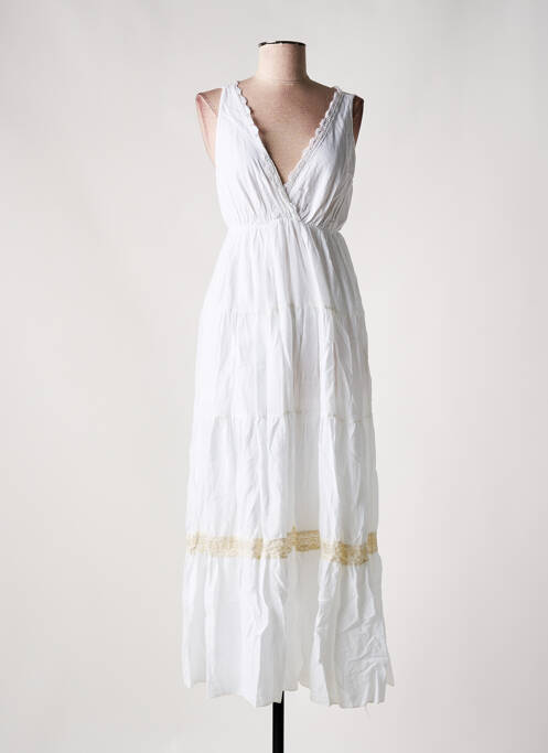 Robe longue blanc MADE IN ITALY pour femme