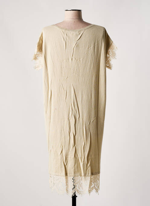 Robe mi-longue beige ODEMAI pour femme