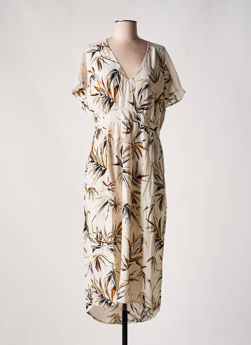 Robe mi-longue beige SALSA pour femme