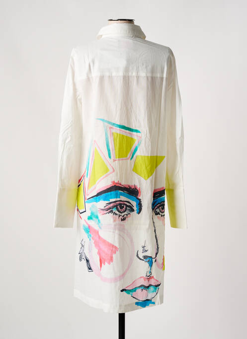 Robe mi-longue blanc DESIGUAL pour femme