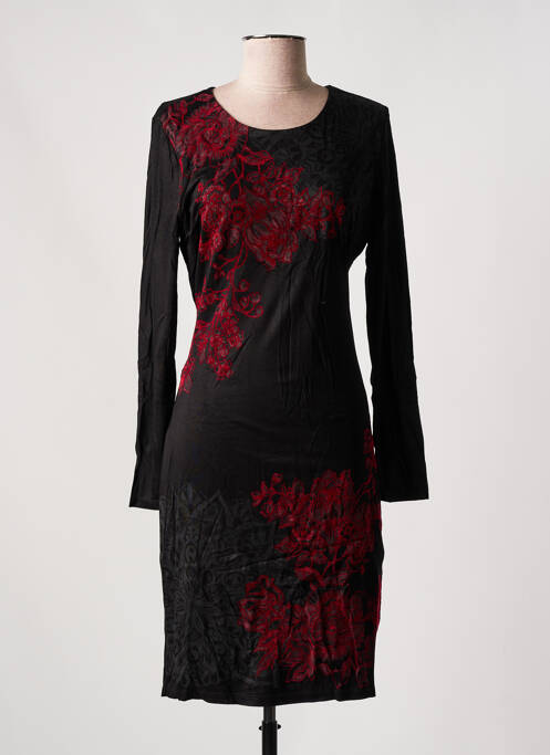 Robe mi-longue noir DESIGUAL pour femme