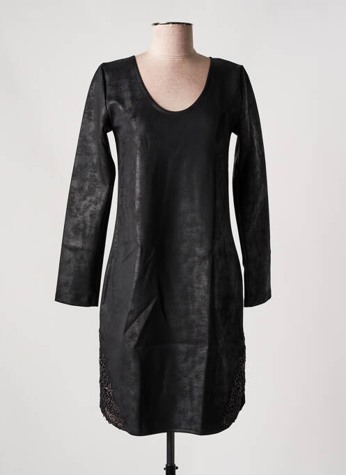 Robe mi-longue noir SUGGEST pour femme