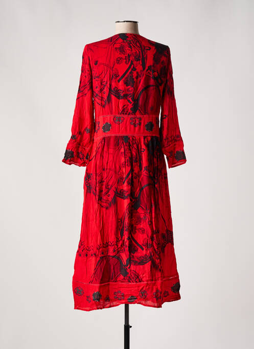 Robe mi-longue rouge DESIGUAL pour femme