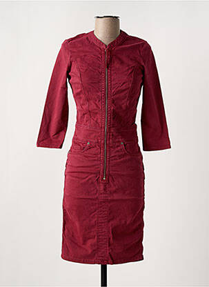 Robe mi-longue manches 3/4 manches 3/4 rouge SALSA femme