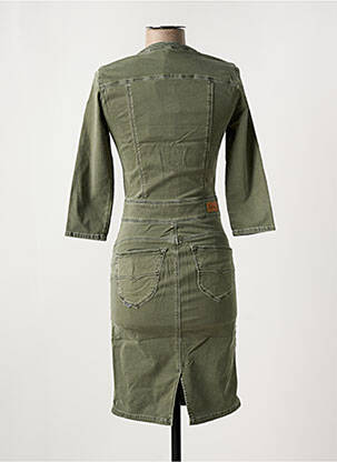 Robe mi-longue manches 3/4 manches 3/4 vert SALSA femme