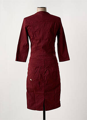 Robe mi-longue manches 3/4 manches 3/4 rouge SALSA femme