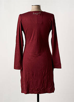 Robe mi-longue manches longues manches longues rouge DESIGUAL femme