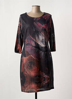 Robe mi-longue manches 3/4 manches 3/4 noir DESIGUAL femme