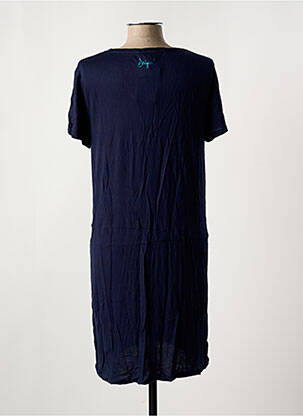 Robe mi-longue manches courtes manches courtes bleu DESIGUAL femme
