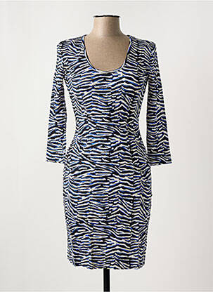 Robe courte manches longues manches longues bleu JOCAVI femme