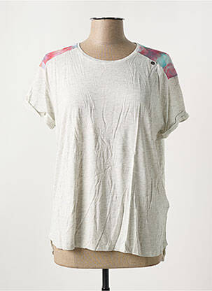 T-shirt coupe droite manches courtes gris SALSA femme