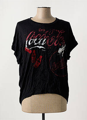 T-shirt sérigraphie manches courtes noir DESIGUAL femme