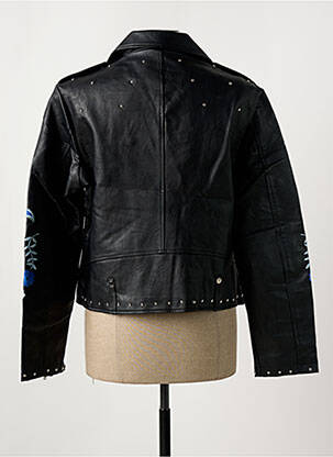 Veste simili cuir poches noir DESIGUAL femme