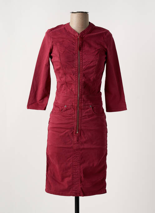 Robe mi-longue manches 3/4 manches 3/4 rouge SALSA femme