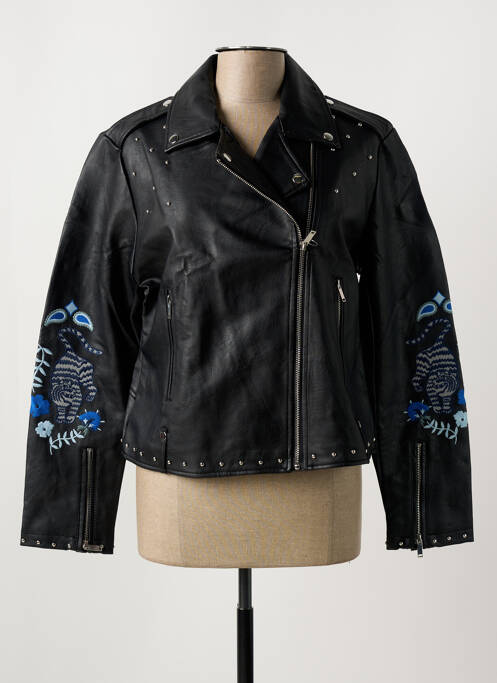 Veste simili cuir poches noir DESIGUAL femme
