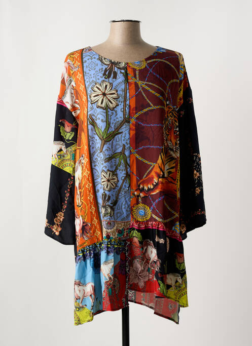 Robe courte orange DESIGUAL pour femme