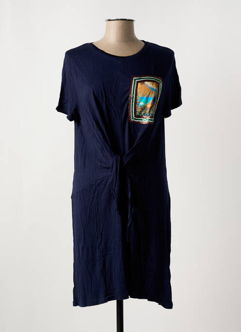 Robe mi-longue bleu DESIGUAL pour femme