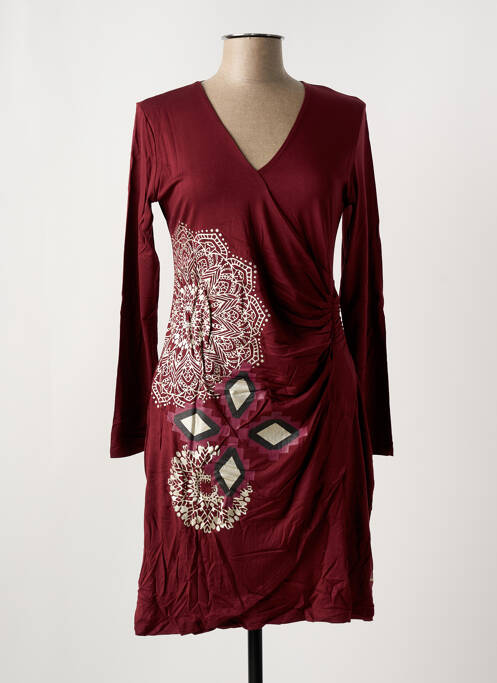 Robe mi-longue rouge DESIGUAL pour femme