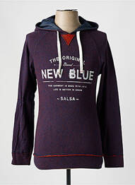 Pull stretch manches longues bleu SALSA homme