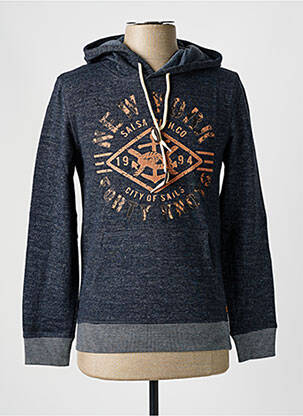 Sweat-shirt à capuche poches manches longues gris SALSA homme