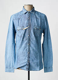 Chemise manches longues coupe cintrée bleu SALSA homme