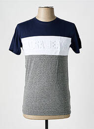 T-shirt coupe droite manches courtes bleu SALSA homme