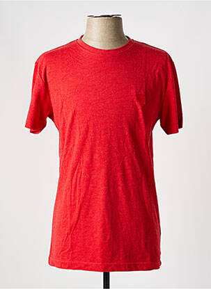 T-shirt coupe droite manches courtes rouge CBK homme