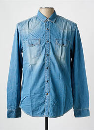 Chemise manches longues coupe cintrée bleu SALSA homme