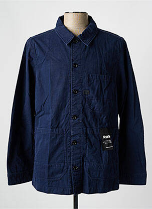 Veste casual fermeture boutonnée sur le devant bleu G STAR homme