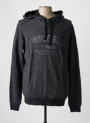 Sweat-shirt à capuche col rond manches longues gris SALSA homme