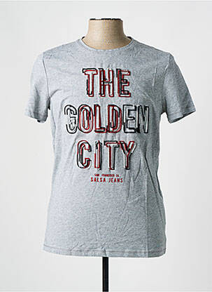 T-shirt coupe cintrée manches courtes gris SALSA homme