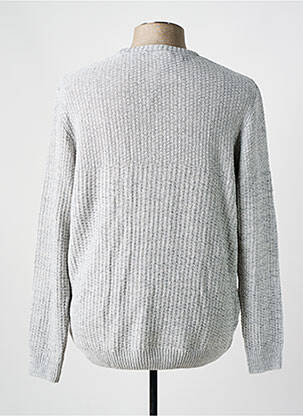 Pull tissage chiné manches longues gris DEFACTO homme