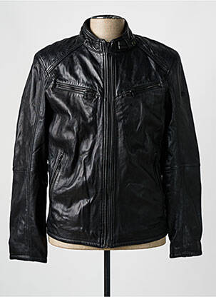 Veste en cuir noir SALSA pour homme