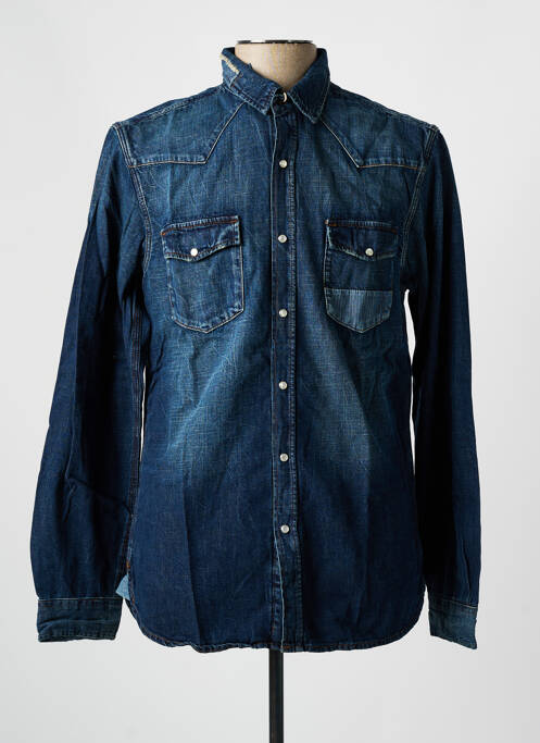 Chemise manches longues bleu SALSA pour homme