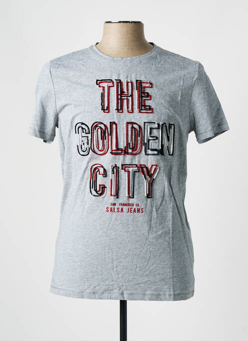 T-shirt gris SALSA pour homme