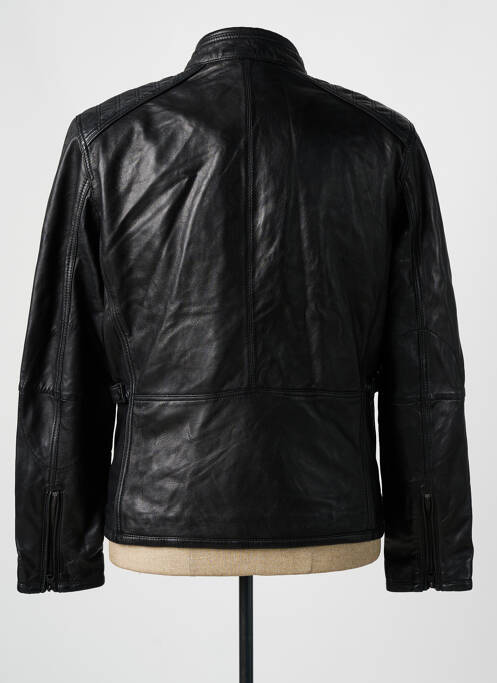 Veste en cuir noir SALSA pour homme