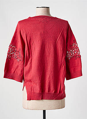 Pull resserrée sur le bas manches 3/4 rouge SALSA femme