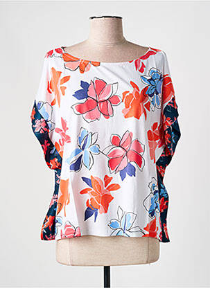 Blouse imprimé fleurs manches courtes blanc SALSA femme