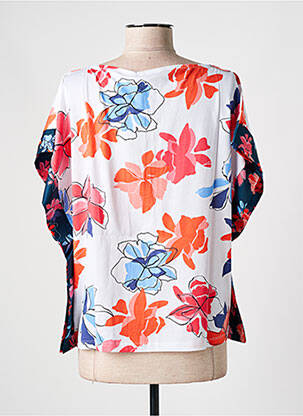 Blouse imprimé fleurs manches courtes blanc SALSA femme